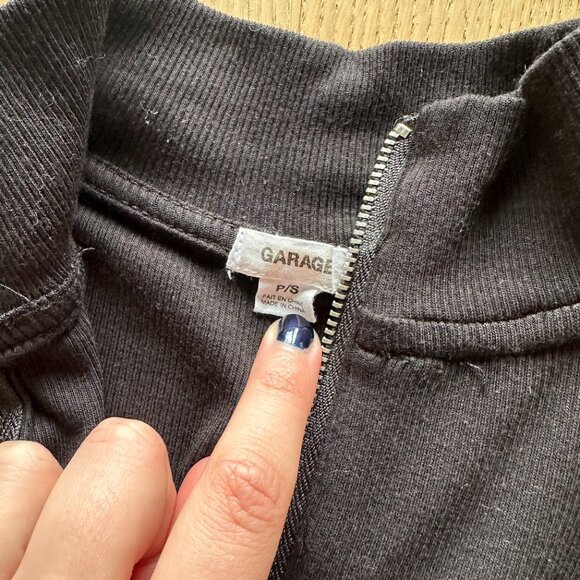 Garage Mock Neck Half Zip Bodysuit - Picture 4 of 4